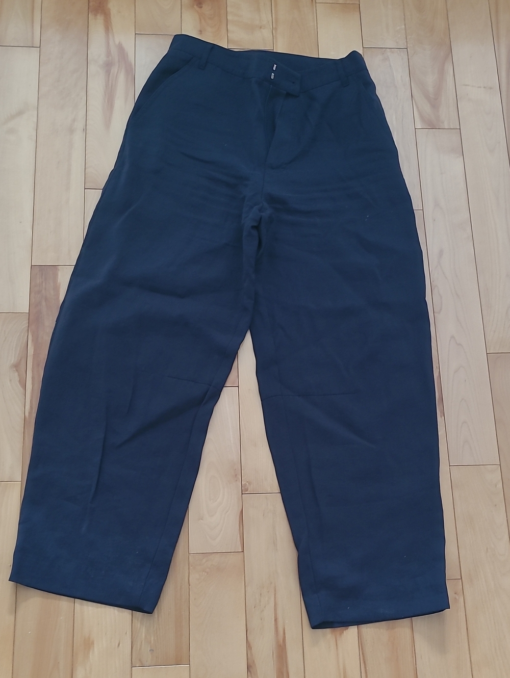 Women's Navy Straight-Leg Pants